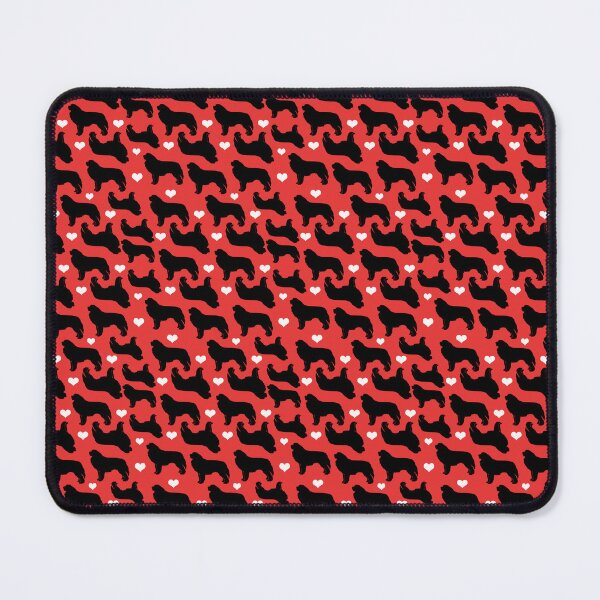Item preview, Newfie Pattern in Red Newfoundland Dogs with Hearts / I love my Newfie designed and sold by Art by Jess.