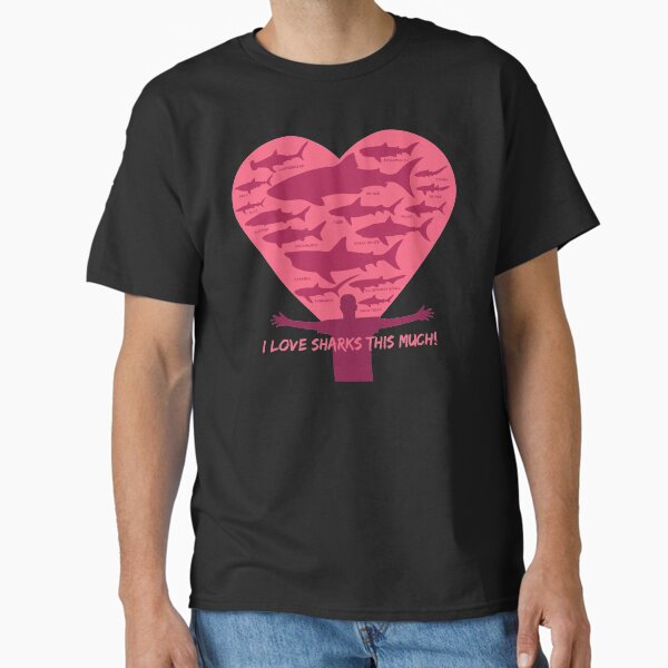 Item preview, Love Sharks This Much design designed and sold by Peppermint Narwhal.