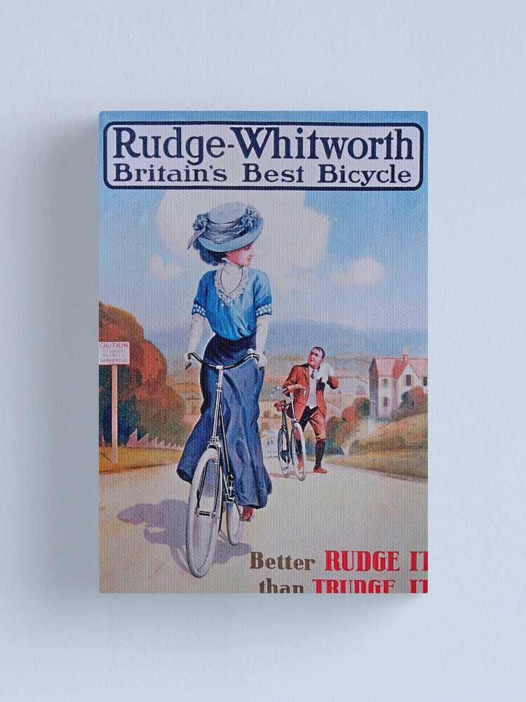 Vintage Rudge Whitworth British bicycle Advertising Poster Canvas Print