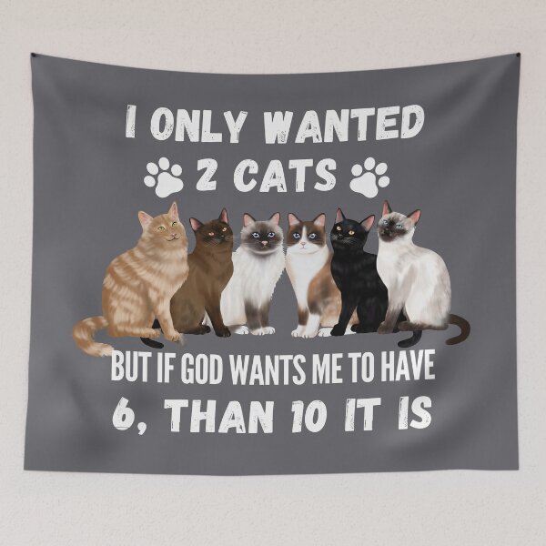 Item preview, I only wanted to have 2 cats but if god wants me to have 6 designed and sold by JoeyGraceCatCo.