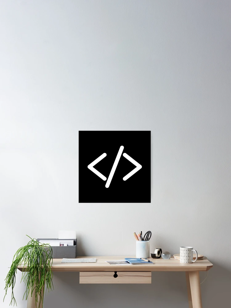 Thumbnail 2 von 3, Poster, Programmiercode-Symbol </> designt und verkauft von Minhal's Artful  Impressions.