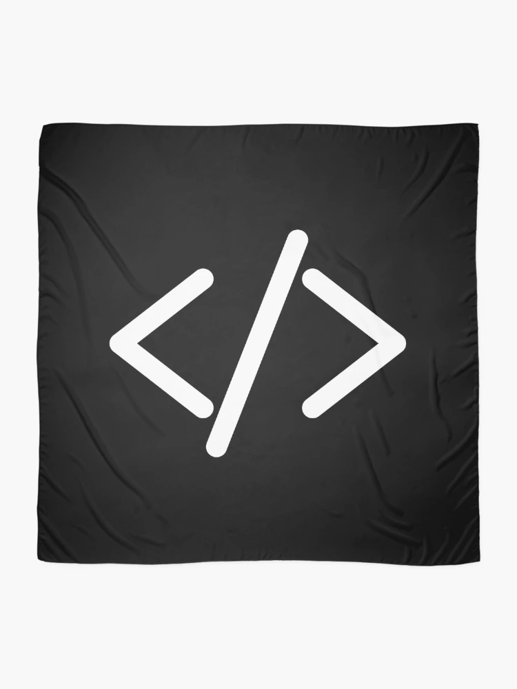 Thumbnail 2 of 3, Scarf, Programming Code Symbol </> designed and sold by Minhal's Artful  Impressions.