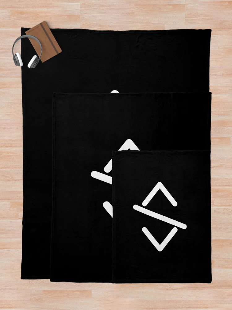 Thumbnail 5 of 6, Throw Blanket, Programming Code Symbol </> designed and sold by Minhal's Artful  Impressions.