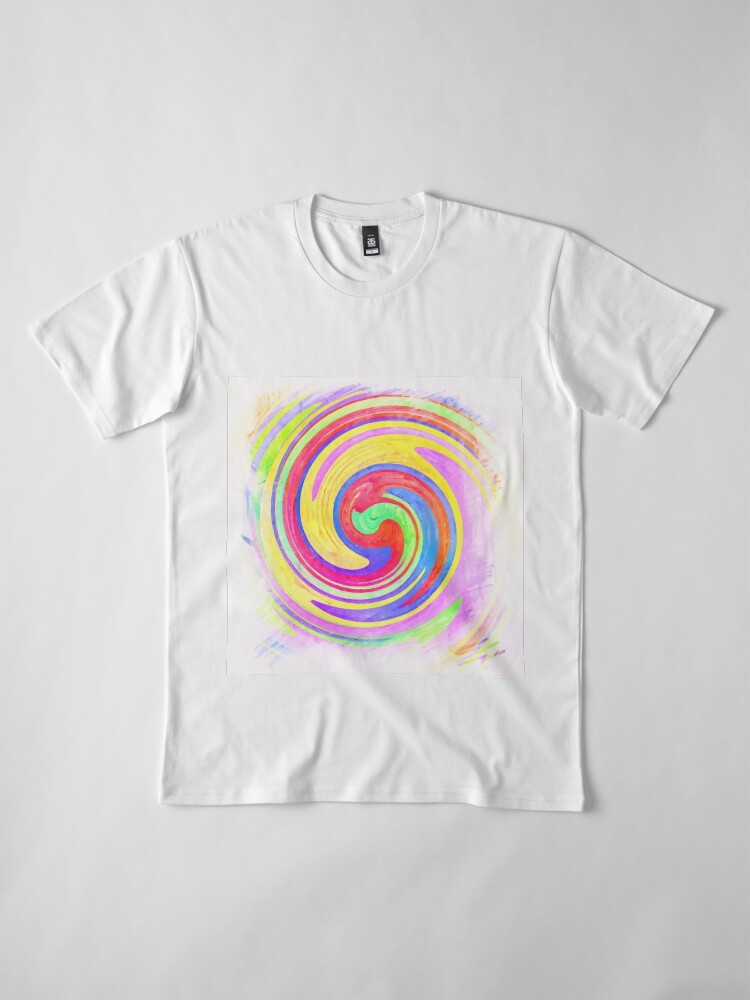 Alternate view of A white bowl filled with lots of colorful flowers Premium T-Shirt