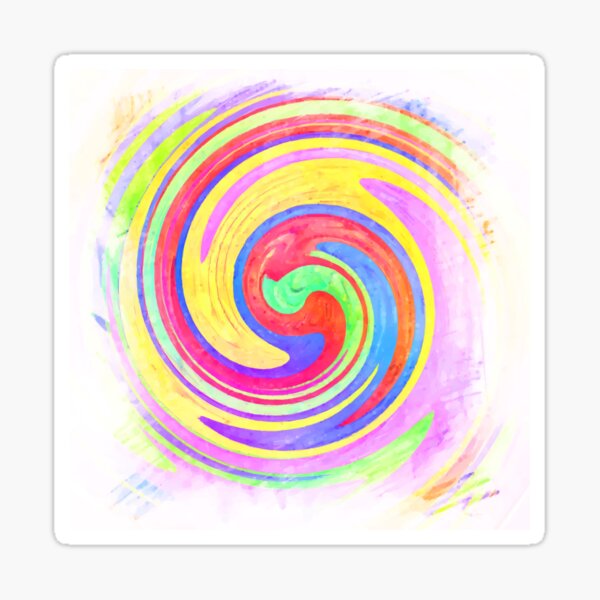 A white bowl filled with lots of colorful flowers Sticker