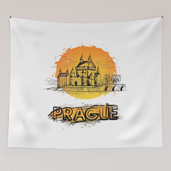 Item preview, Prague Prague Praha Castle Burg Castle skyline designed and sold by BullDesignsShop.