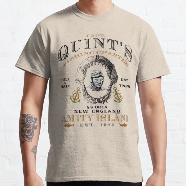  Quint's Shark Fishing T-Shirt 10532 : Clothing, Shoes & Jewelry
