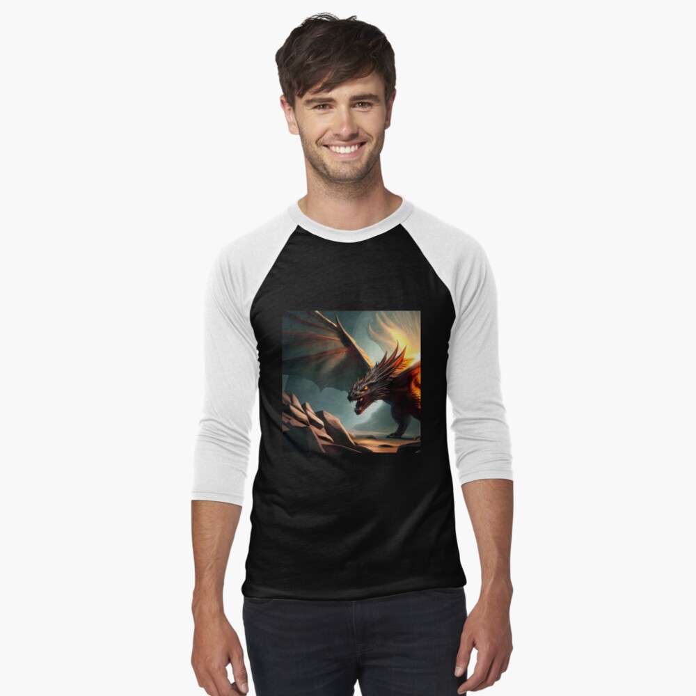 Item preview, Baseball ¾ Sleeve T-Shirt designed and sold by dragynrain.