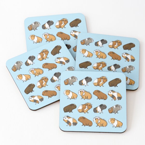 Item preview, Guinea Pig Procession (Blue) designed and sold by cupofcolour.