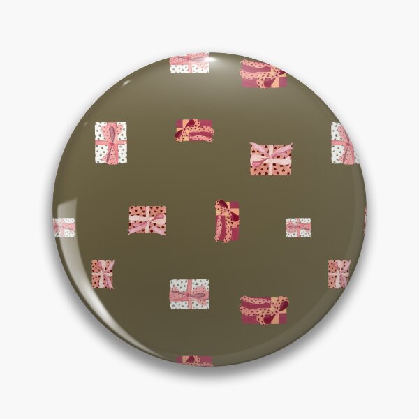 Item preview, Gift box bow heart simple pattern watercolor green designed and sold by Yana Mustafina | Boho Soulful Designs.