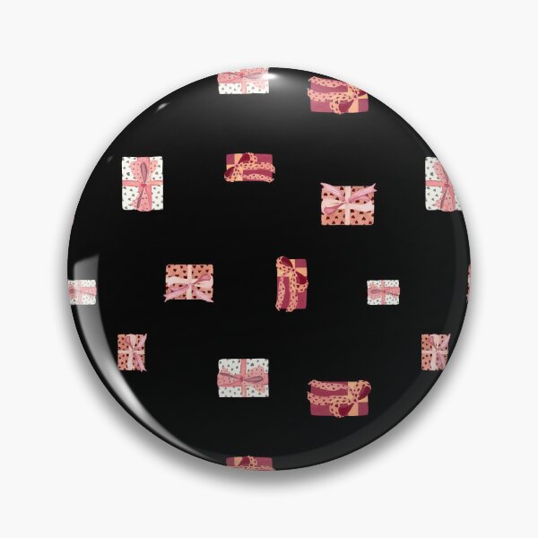 Item preview, Gift box bow heart simple pattern watercolor black designed and sold by Yana Mustafina | Boho Soulful Designs.