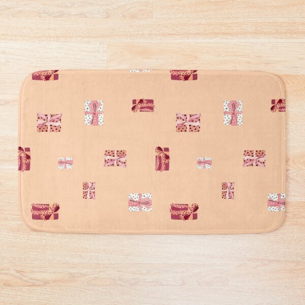 Item preview, Gift box bow heart simple pattern watercolor pink designed and sold by Yana Mustafina | Boho Soulful Designs.