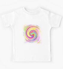 A white bowl filled with lots of colorful flowers Kids T-Shirt