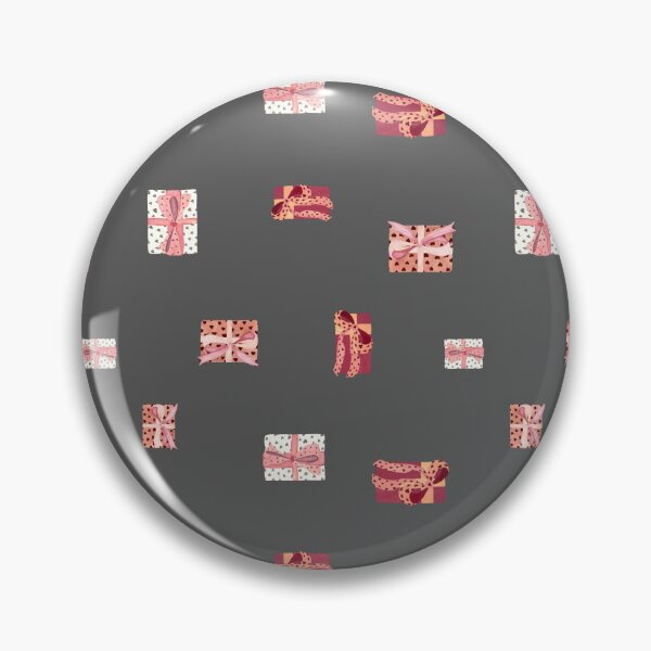 Item preview, Gift box bow heart simple pattern watercolor grey designed and sold by Yana Mustafina | Boho Soulful Designs.