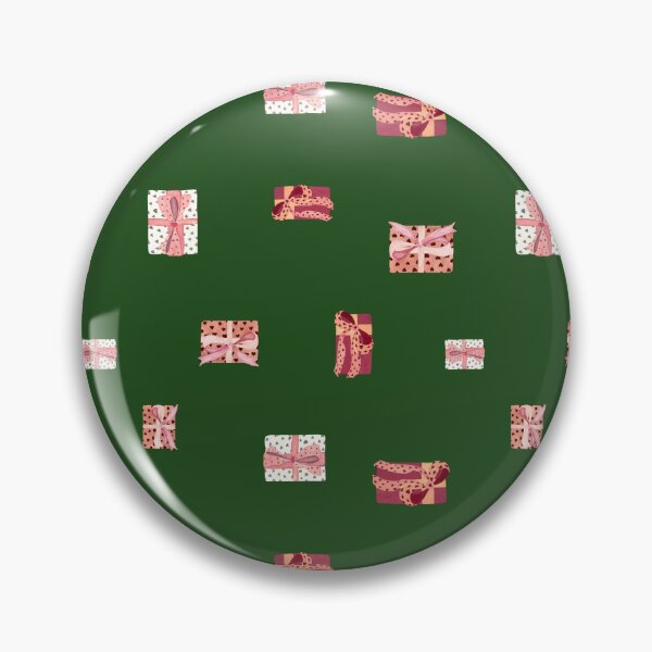 Item preview, Gift box bow heart simple pattern watercolor green designed and sold by Yana Mustafina | Boho Soulful Designs.