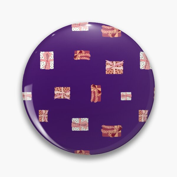 Item preview, Gift box bow heart simple pattern watercolor violet designed and sold by Yana Mustafina | Boho Soulful Designs.