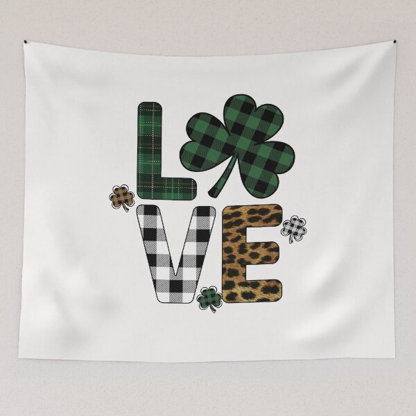 Item preview, St. Patrick's Day LOVE Typography designed and sold by HappyLifeCreate.