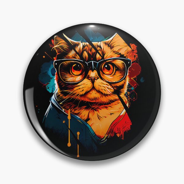 Item preview, Cat with glasses designed and sold by HarriPaloma.