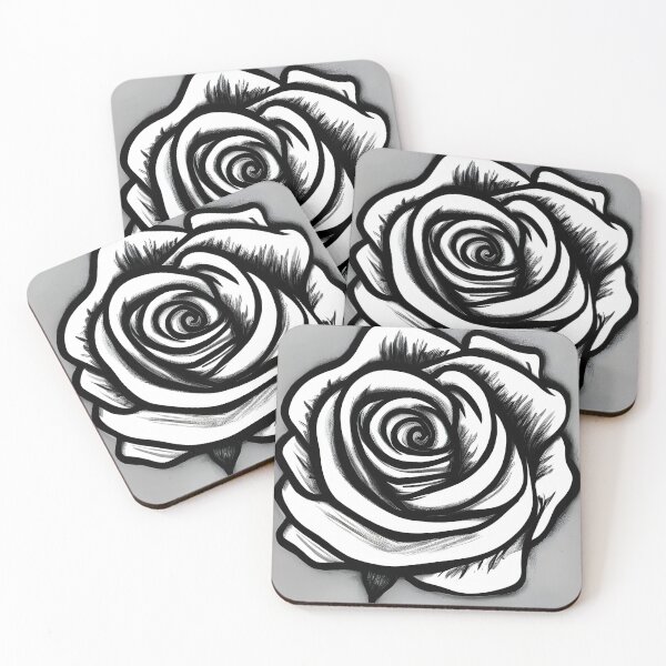 Item preview, Rose flower drawing artwork designed and sold by gramizzia.