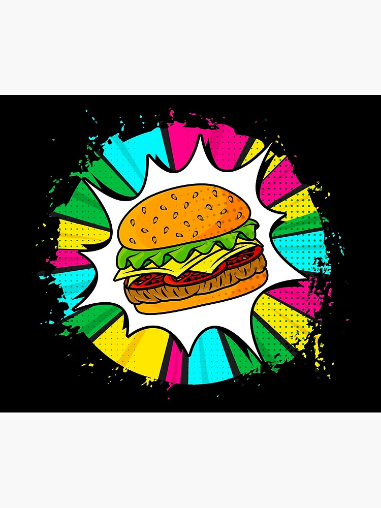 Burger fast food pop art Canvas Print by BullDesignsShop