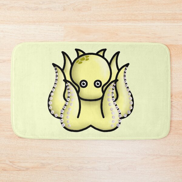Item preview, small cute pastel yellow octopus designed and sold by octo-PS.