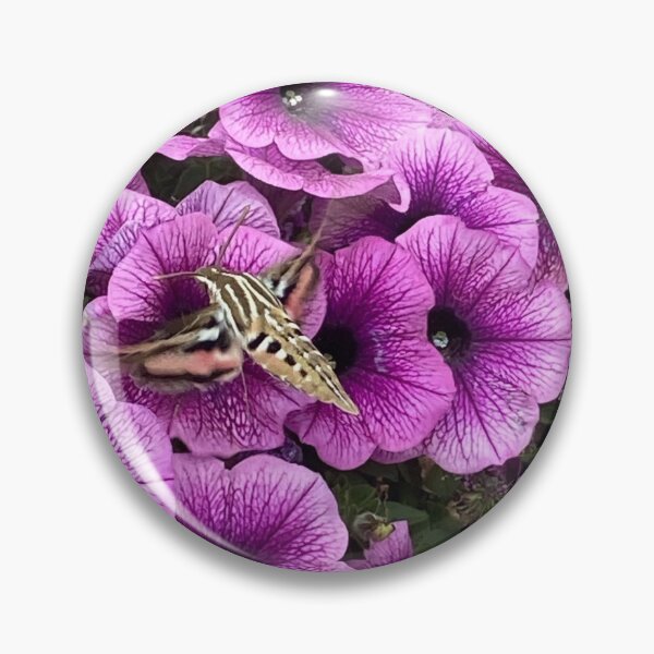 Item preview, Hummingbird Moth On Purple Petunias designed and sold by Mizjean.