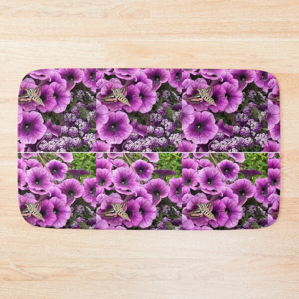Item preview, Hummingbird Moth On Purple Petunias designed and sold by Mizjean.