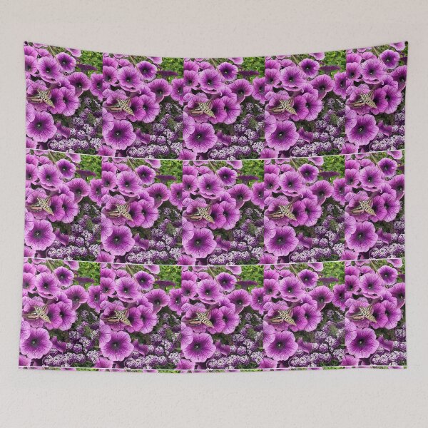 Item preview, Hummingbird Moth On Purple Petunias designed and sold by Mizjean.