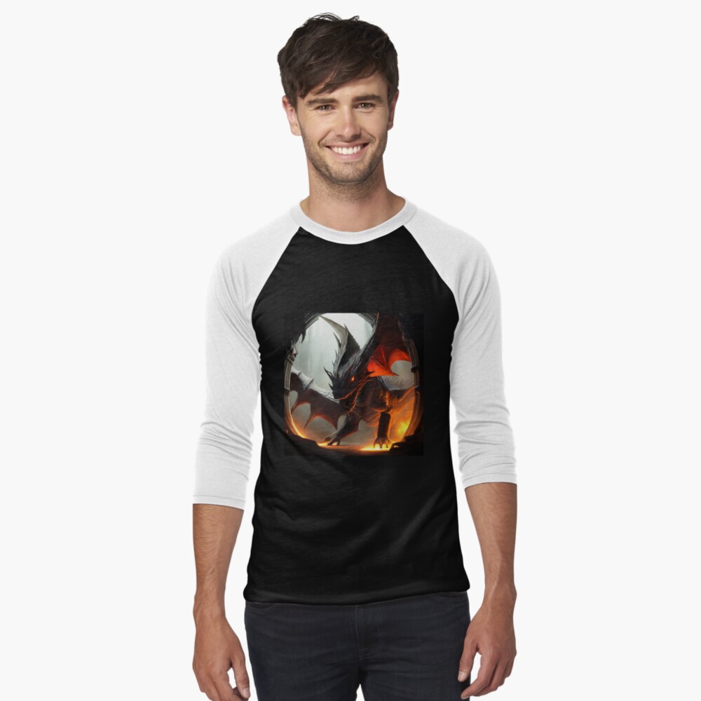 Item preview, Baseball ¾ Sleeve T-Shirt designed and sold by dragynrain.
