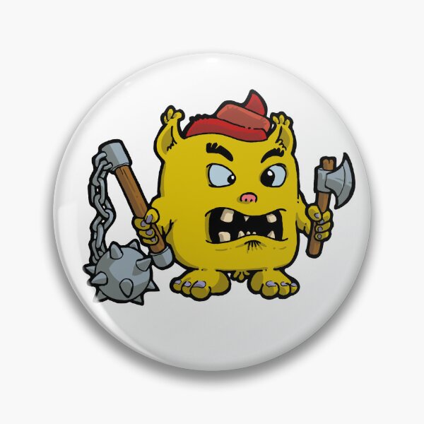Item preview, Little yellow monster with a mace designed and sold by Guillaume Desbiolles.