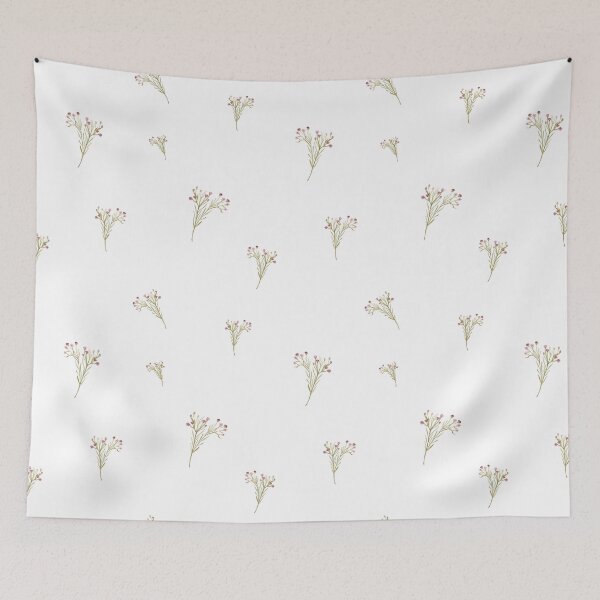 Item preview, Branch pink flower floral pattern watercolor designed and sold by Yana Mustafina | Boho Soulful Designs.