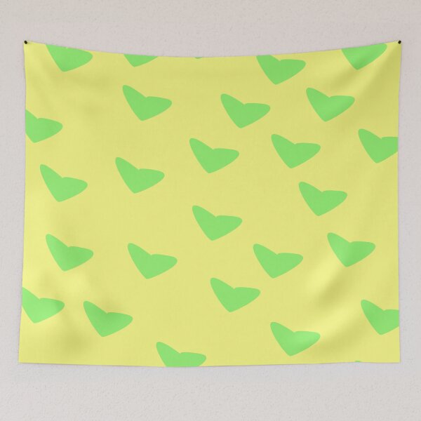 Item preview, Green Hearts On Yellow designed and sold by PrettyViews.