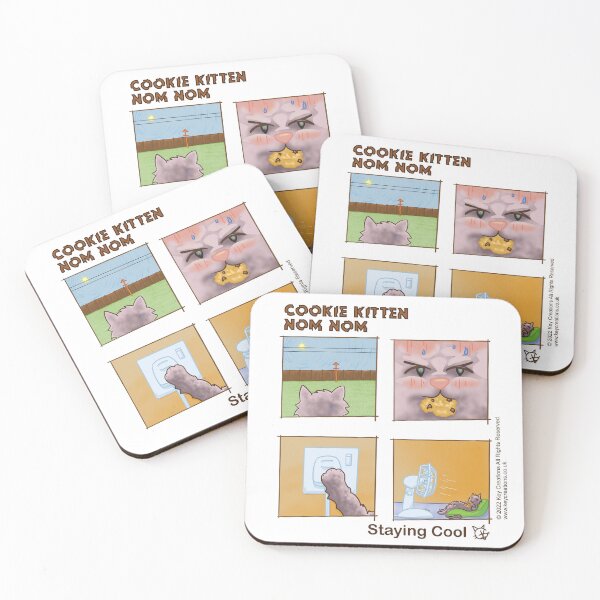 Item preview, Cookie Kitten Nom Nom - Staying Cool Comic Strip designed and sold by key-creations.
