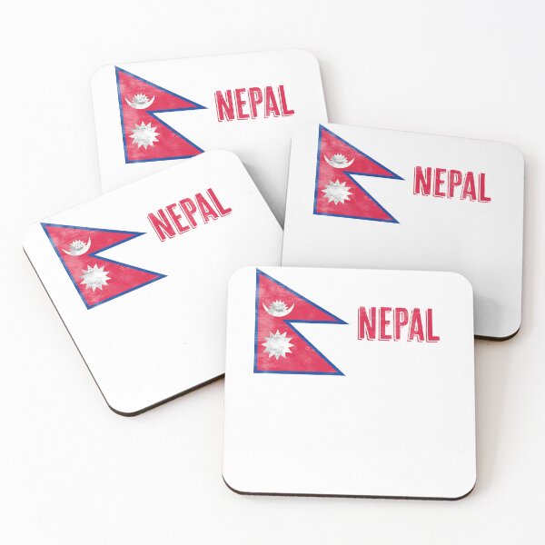 Item preview, Flag of Nepal  "Grunge" look. designed and sold by KTSubz Faith & Fun Designs.