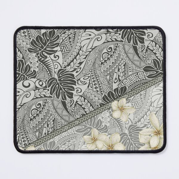 Item preview, Hawaiian Monstera and Plumeria Tapa Fusion designed and sold by J Marielle Designs.