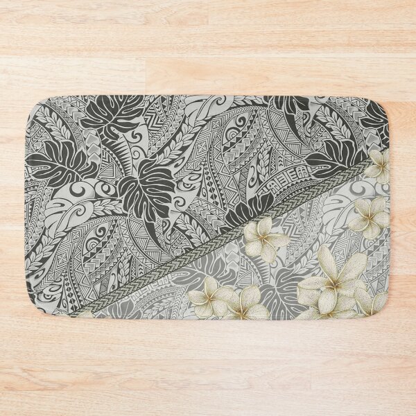 Item preview, Hawaiian Monstera and Plumeria Tapa Fusion designed and sold by J Marielle Designs.