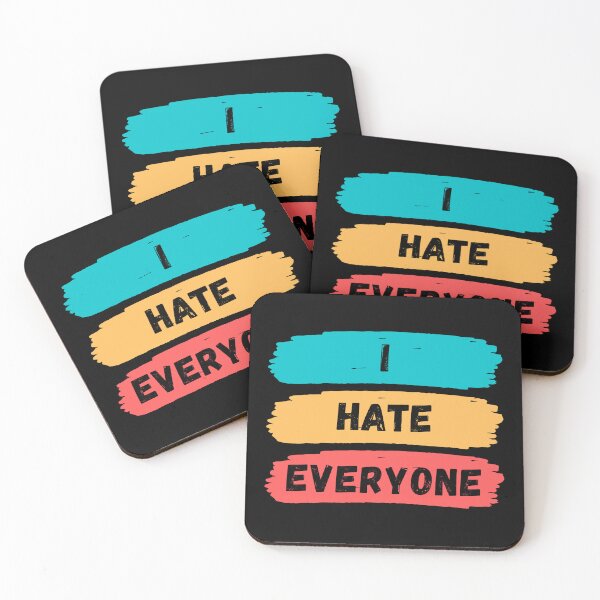 Item preview, I Hate Everyone - funny Introvert graphic design designed and sold by ThreadlyAndCo.