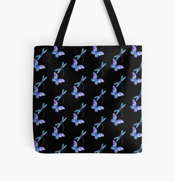 Dragonfly and Butterfly Wings All Over Print Tote Bag