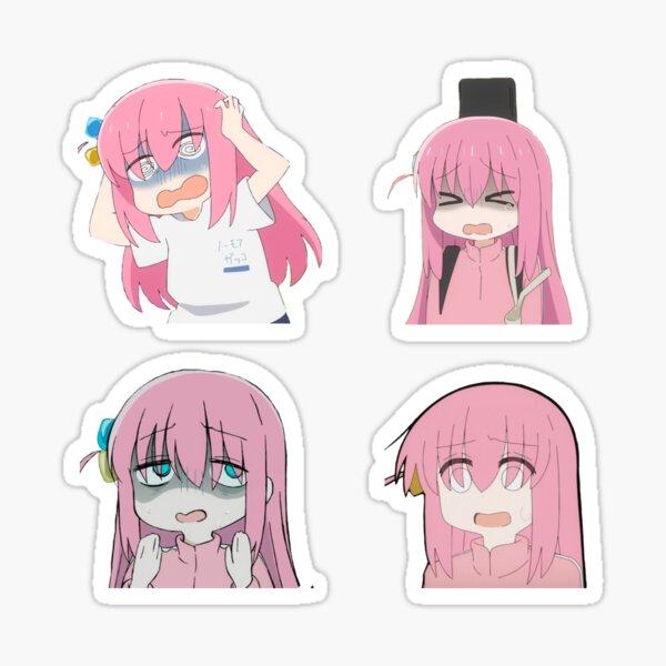 Bocchi - Hitori Bocchi Gotoh Funny Faces Sticker for Sale by aeeenry in  2023