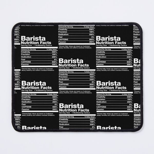 Item preview, Barista Nutrition Facts Funny designed and sold by JosefCepak.