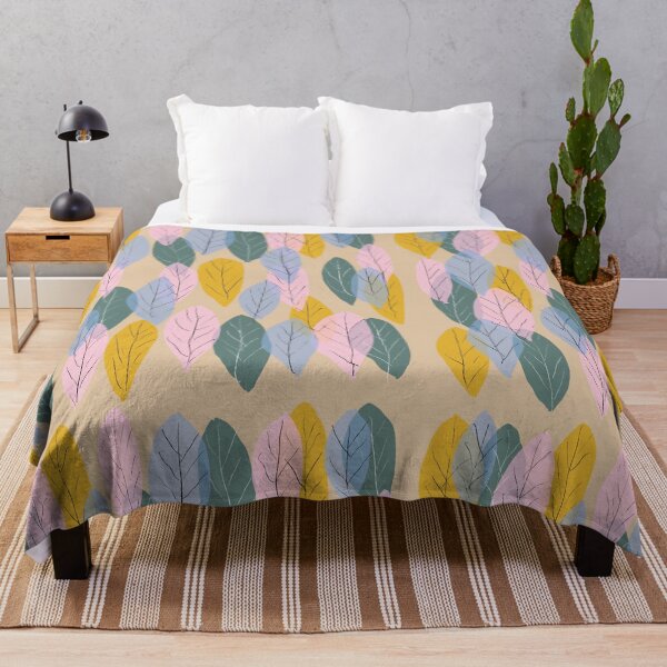 Item preview, Abstract leaves in pastel colors designed and sold by Ninaeva.