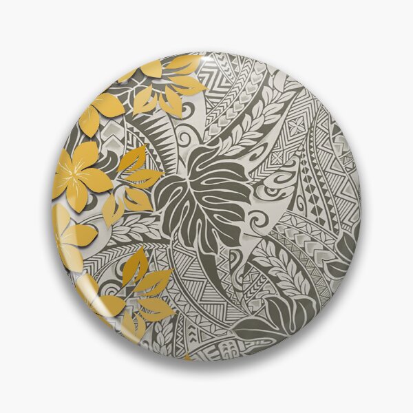 Item preview, Hawaiian Monstera Tapa and Hibiscus Fusion designed and sold by J Marielle Designs.
