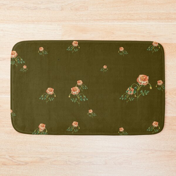 Aperçu de l'œuvre Rose flower ornate cute floral pattern watercolor green créée et vendue par Yana Mustafina | Boho Soulful Designs.