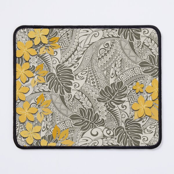 Item preview, Hawaiian Monstera Tapa and Hibiscus Fusion designed and sold by J Marielle Designs.