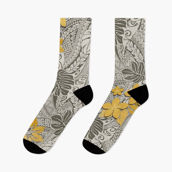 Item preview, Hawaiian Monstera Tapa and Hibiscus Fusion designed and sold by J Marielle Designs.