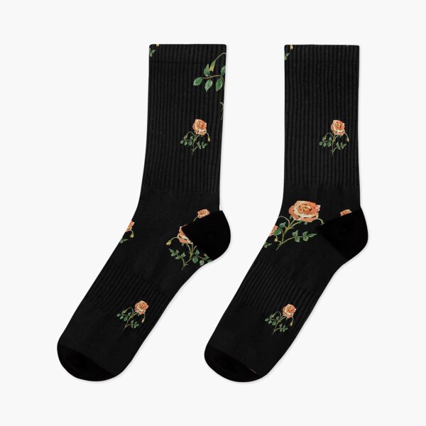 Artikelvorschau, Rose flower ornate cute floral pattern watercolor black entworfen und verkauft von Yana Mustafina | Boho Soulful Designs.