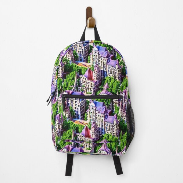 Item preview, More Pretty Purple Berliner Houses - Seamless Pattern designed and sold by Chubuter.