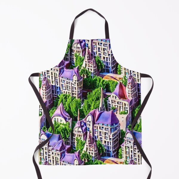 Item preview, More Pretty Purple Berliner Houses - Seamless Pattern designed and sold by Chubuter.