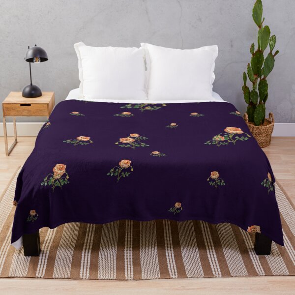 Aperçu de l'œuvre Rose flower ornate cute floral pattern watercolor violet créée et vendue par Yana Mustafina | Boho Soulful Designs.