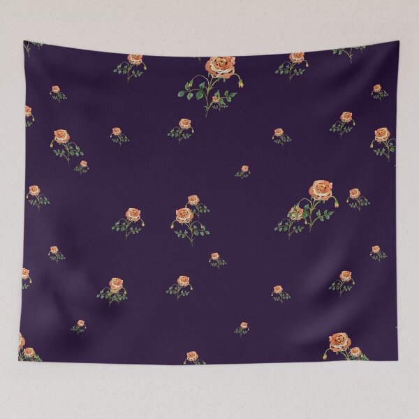 Item preview, Rose flower ornate cute floral pattern watercolor violet designed and sold by Yana Mustafina | Boho Soulful Designs.